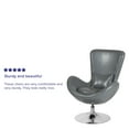 thumbnail image 3 of Flash Furniture Egg Series Gray LeatherSoft Side Reception Chair, 3 of 11