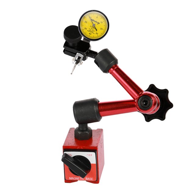 TFixol Shockproof Waterproof Leverage Dial Indicator and Mini Flexible Magnetic Base Holder Bracket Tool Kit