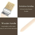 2 inch Wide Wooden Handle Metal Ferrule Faux Bristle Head Radiator ...