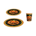 thumbnail image 4 of Costeam 2025 Halloween New Disposable Paper Tableware 9 Cup 7 Inch Pumpkin Paper Black Orange Pumpkin Party Cups, Bar Decor Party Supplies, Multicoloured, 4 of 6