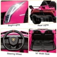 thumbnail image 4 of 12V Kids Ride On Car Lamborghini Veneno – SUREGO Electric Ride on Toys with Remote Control, LED Lights, Hydraulic Doors & Seat Belt – 3 Speeds, Toys Car for Kids Aged 3-6, Pink, 4 of 12