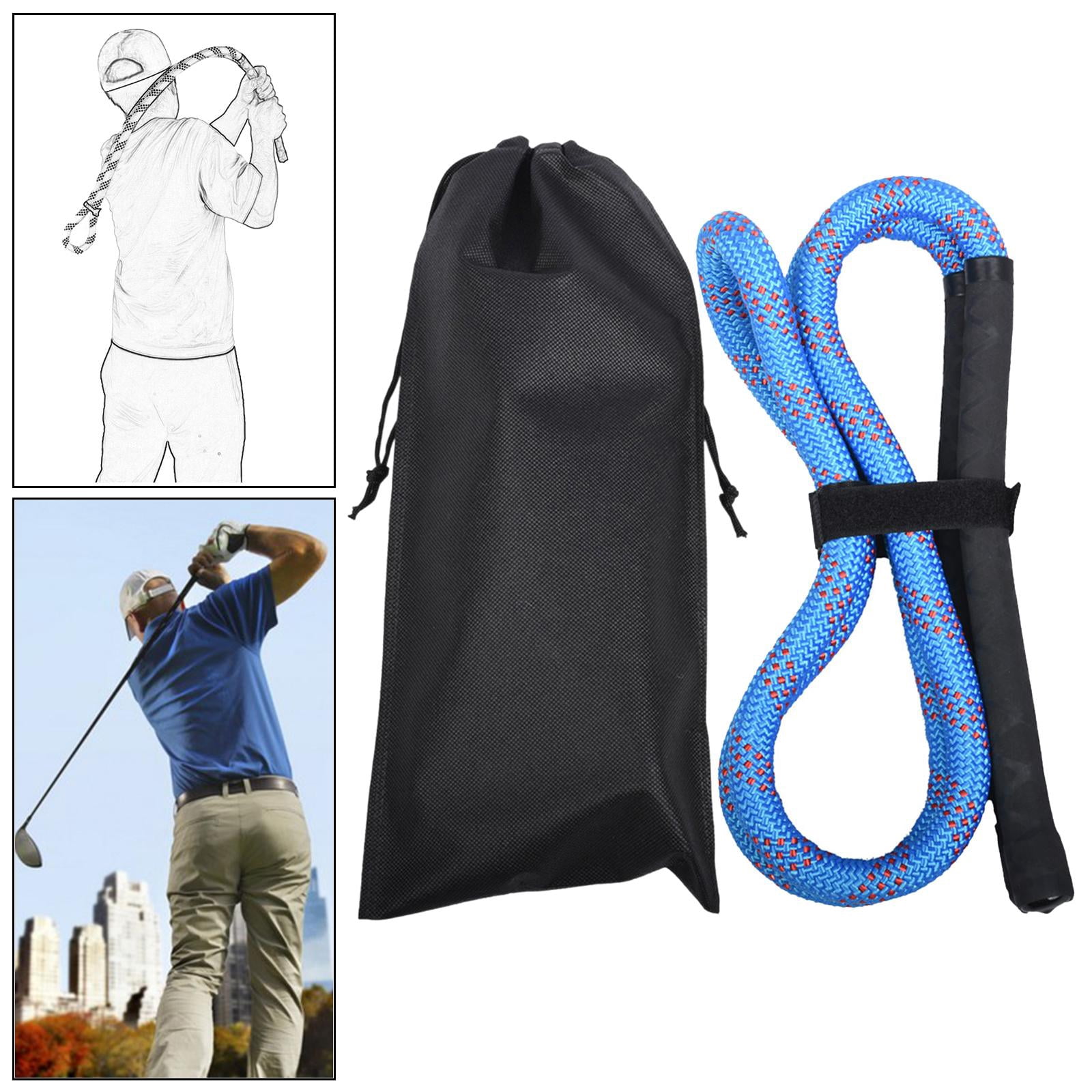 Baoblaze Golf Swing Rope Trainer Golf Practice Anti Slip Grip Golf Swing Blue Rope Black Grip