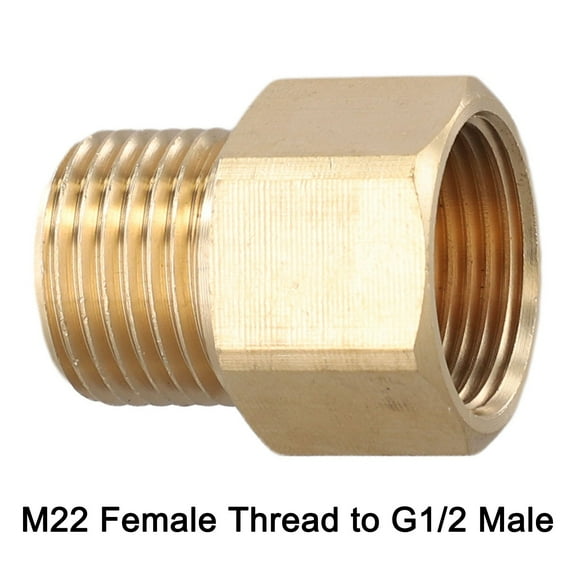 RANMEI Washer Adapter M22 Pressure Washer Adapter Washer Connector 4500 Psi Brass For Power Washer Metric Adapter Outlet Adaptor
