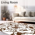 thumbnail image 2 of ODIKA 2'x3' Machine Washable Non-Slip Area Rug, Mud Splash Mosaic Modern Abstract Paw Design High Traffic Rug, Brown, 595693, 2 of 7