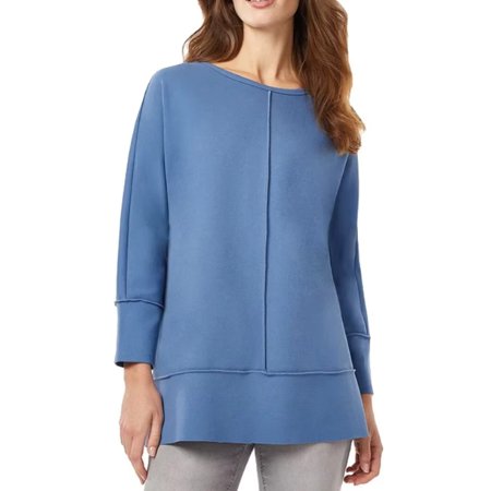 Jones New York Serenity 3/4 Dolman Sleeve Seam Detail Tunic