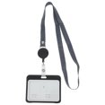 thumbnail image 1 of 2Pcs Horizontal Card Holder ID Cards Sleeve Anti-scratch Working Cards Protector With Lanyard, 1 of 8
