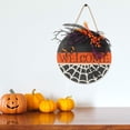 thumbnail image 2 of Door Sign Halloween Welcome Sign Prop Spider Porch Sign Halloween Decor, 2 of 8