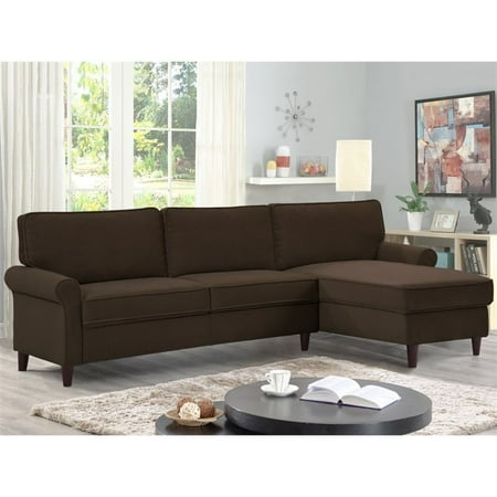 Hawthorne Collections Sectional Sofa Set In Chocolate Walmart