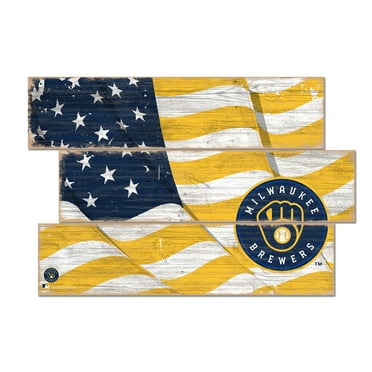 MLB Distressed Flag Signs Select team: Brewers - Walmart.com