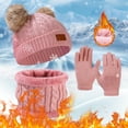 thumbnail image 2 of Baby Winter Hat and Mitten Set Toddler Gloves Kids Gloves Kids Full Finger Mittens Winter Knitted Mitten for Little Boys and Girls Supplies, 2 of 3