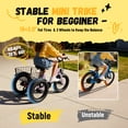 thumbnail image 5 of Electric Tricycle for Beginners – Folding 3-Wheel E-Bike with 16×3" Fat Tires, 500W Peak Motor, 302Wh Battery, Step-Through Frame, 12.5 MPH, Pink with Lock, Phone Bag & Mirror, 5 of 7