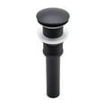 thumbnail image 2 of Ensamblaje de desagüe emergente Nikou para lavabo de baño de latón G1 de 1/4 sin rebosadero cromo negro, 2 of 12
