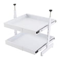 thumbnail image 4 of 2 Tiers Expandable Pull-out Cabinet Organizer, Slide Out Drawers for Cabinets White, 4 of 8