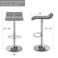 thumbnail image 3 of Duhome Faux Leather Bar Stools Set of 2, Adjustable Barstools with Low Back, Modern Bar Chairs Gray, 3 of 8