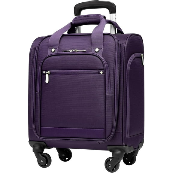 Underseat Carry On Luggage Softside Lightweight Rolling Travel Bag Spinner Suitcase