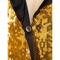 thumbnail image 7 of vastwit Kids Girls Sparkly Party Top Sequins Waistcoat Sleeveless V Neck Hip-Hop Jazz Dance Vest for Stage Performance Gold 8, 7 of 7
