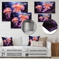 thumbnail image 4 of Designart "Creature Lavender Medusa Graceful" Animals Metal Art Print, 4 of 5