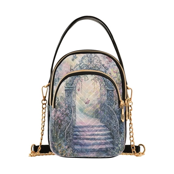 YAZAOO Cross Body Fashion Shoulder Waist Purse Bags Enchanted Garden with Butterflies-413f-4164-8d4b-05905283a3e4 Pocket Handbags