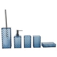 thumbnail image 4 of DOLITY 5 Pieces Bathroom Accessory Set Modern Gifts Easy to Clean Toothbrush Holder Dark Blue, 4 of 9