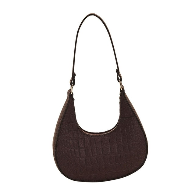 Bolso de mano ligero ocasional del bolso de las axilas de las mujeres para del viaje, trabajo al aire libre Marrón