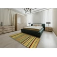 thumbnail image 4 of Ahgly Company Indoor Square Abstract Yellow Abstract Area Rugs, 5' Square, 4 of 6