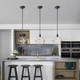 thumbnail image 5 of Deyidn Modern Crystal Pendant Light in Black Mini Dimmable Integrated LED Light Fixtures Metal Rod Ceiling Black Gold Chandelier for Kitchen Island Bedroom Dining Room Bar, 5 of 8