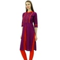 thumbnail image 2 of Phagun Women Mandarin Collar Straight Kurti Indian Designer Ethnic Dress, 2 of 6