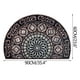 thumbnail image 2 of 60x90cm Bohemian-Style Semi-Circular Doormat Entryway Non-Slip Floor Mat With Crystal Velvet, 2 of 5