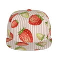 thumbnail image 2 of Balery Baseball Cap Flat Bill Hats for Men Adjustable Size for Running Workouts and Outdoor Activities All Seasons Dad Hat(Strawberries ), 2 of 9