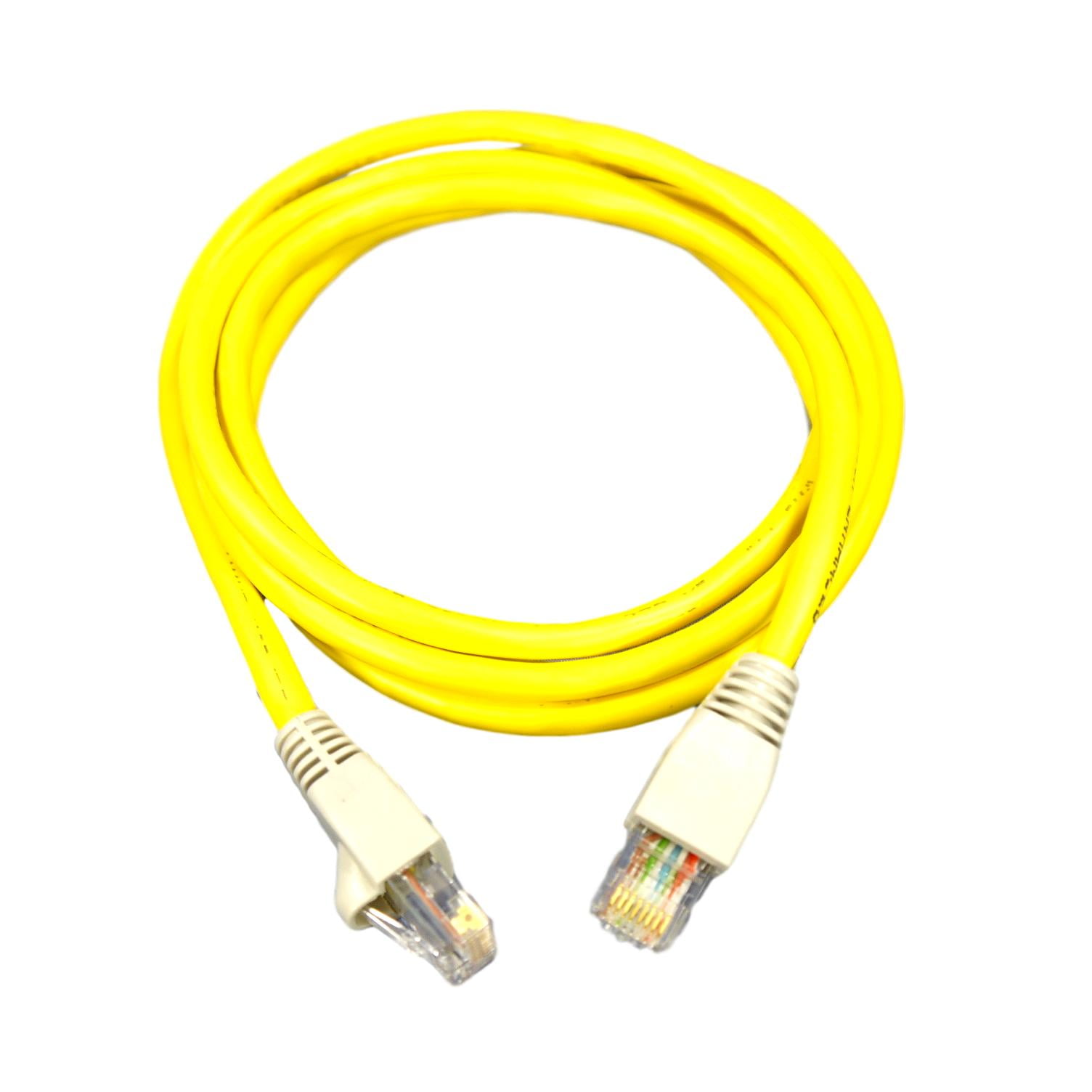 Leviton Yellow Cat 5 5 ft LAN Patch Cord Network Cable Silver