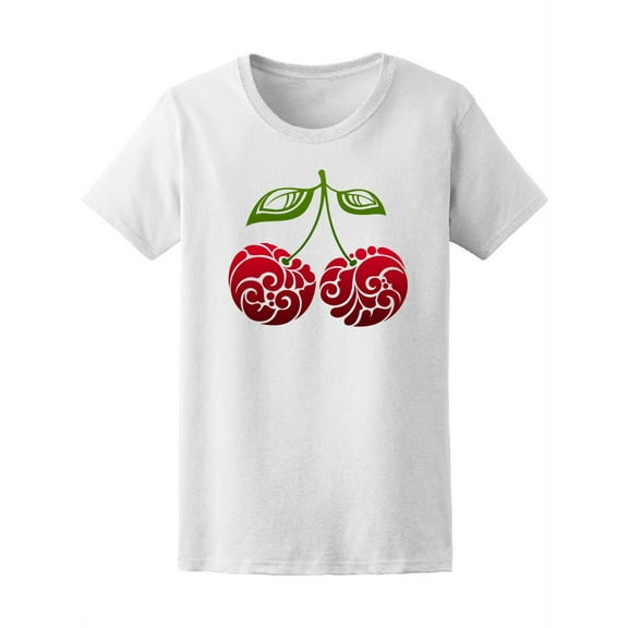Red Ornamental Cherry  T-Shirt Women -Image by Shutterstock, Female Large