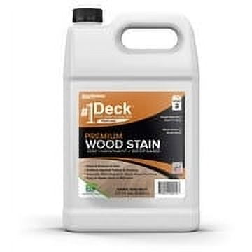 #1 Deck Premium Semi-Transparent Wood Stain for Decks, Fences, Siding - 1 Gallon Dark Walnut