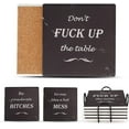 thumbnail image 1 of 6 Pcs Funny s Set Absorbent s with Holder Black Marble Drink s Ceramic Square s Cool s Table Cup Gift, 1 of 7