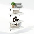 thumbnail image 4 of Furinno Tanna 22-Inch Wall Mounted Bathroom Floating Display Shelves, White Texture, Set of 4, 4 of 4