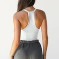 thumbnail image 4 of DondPO Womens Tank Tops,Lady V Neck Racer Back Tank Top For Women Padded Ribbed Long Tank Fitted Basic Tops,Halter Tops for Women,Womens Loose Tank Tops Clearance！ White L Clearance！, 4 of 6