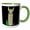 Green/White, variant on 3drose, Funny Cute Llama Eating Pickle Cartoon, 11oz Mug