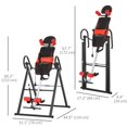 thumbnail image 2 of Soozier Adjustable Inversion Table – Black Steel Frame, 60.2” H, 20/40/60° Angle for Home Fitness & Back Pain Relief – Folding Design, 2 of 7