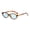 Amber Blue, variant on Retro Mini Oval Cat Eye Sunglasses UV400 Protection Women PC Frame Shades