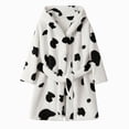 thumbnail image 2 of Kids Coral Fleece Bathrobe,Soft Plush Hooded Robe with Adjustable Belt,Cute Cartoon Print,for Boys Girls Toddlers 2-12 Years,Warm Loungewear Shower Robe Kids Pajamas Gibobby,White,Size 3-4T, 2 of 4