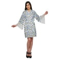 thumbnail image 5 of Moomaya Printed Cotton Robes For Women Plus Size Kimono Robe Short Nightwear, 5 of 6