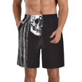 thumbnail image 1 of Honeii Shorts Décontractés pour Hommes avec Imprimé Crâne Gothique et Cordon de Serrage, Maillots de Bain Séchage Rapide Shorts de Plage-Petit, 1 of 6