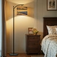 thumbnail image 2 of Arc Floor Lamp with Remote, Dimmable Bulb, Art Deco Arched Floor lamp Wild Beauty Western Sunrise Roaming Buffalo Modern Standing Lamps with for Living Room, Bedroom, Office, 2 of 5