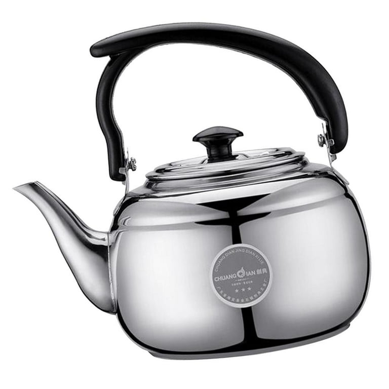 Teapot Stainless Induction Stovetop Tea Pot Office Hot Water Fast Boiling, Best Gift for Tea Lover, 2 Colors to Choose Black, Size: 5X10.5cm