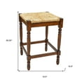 thumbnail image 2 of HomeRoots 516146 29.25 x 16.5 x 16.5 in. Natural & Chestnut Backless Bar Height Chair with Footrest, 2 of 5