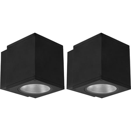 

LED Dual Up and Down LED Wall Light Exterior Lighting 30W 3 CCT Adjustable (3000K/4000K/5000K) LED Porch Sconce 2400 Lumens Waterproof and Outdoor Rated ETL-Listed 2-Pack