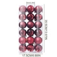 thumbnail image 3 of CHGBMOK Christmas Ball Ornaments Set Christmas Tree Balls Baubles Christmas Decorations Xmas Tree Balls Wedding Birthday Party Home Holiday Decor 60mm 36Pcs/Box (Red), 3 of 9