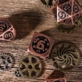 thumbnail image 4 of Cusdie 7-Die Metal DND Dice Set, Mechanical Gear Metal Polyhedral D&D Dice Set for DND Dungeons and Dragons TTRPG Role Playing Games, 4 of 5