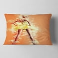 thumbnail image 2 of Designart Beautiful Ballerina in Yellow Tutu - Portrait Throw Pillow - 12x20, 2 of 5