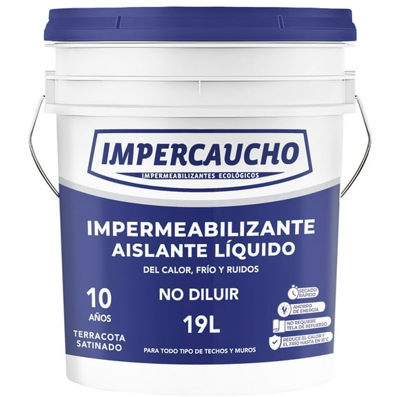 Impercaucho Impermeabilizante Aislante Calor, Frío Y Ruidos 10A Terracota 19L