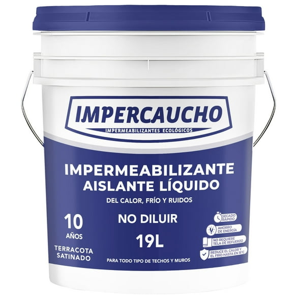 Impercaucho Impermeabilizante Aislante Calor, Frío Y Ruidos 10A Terracota 19L